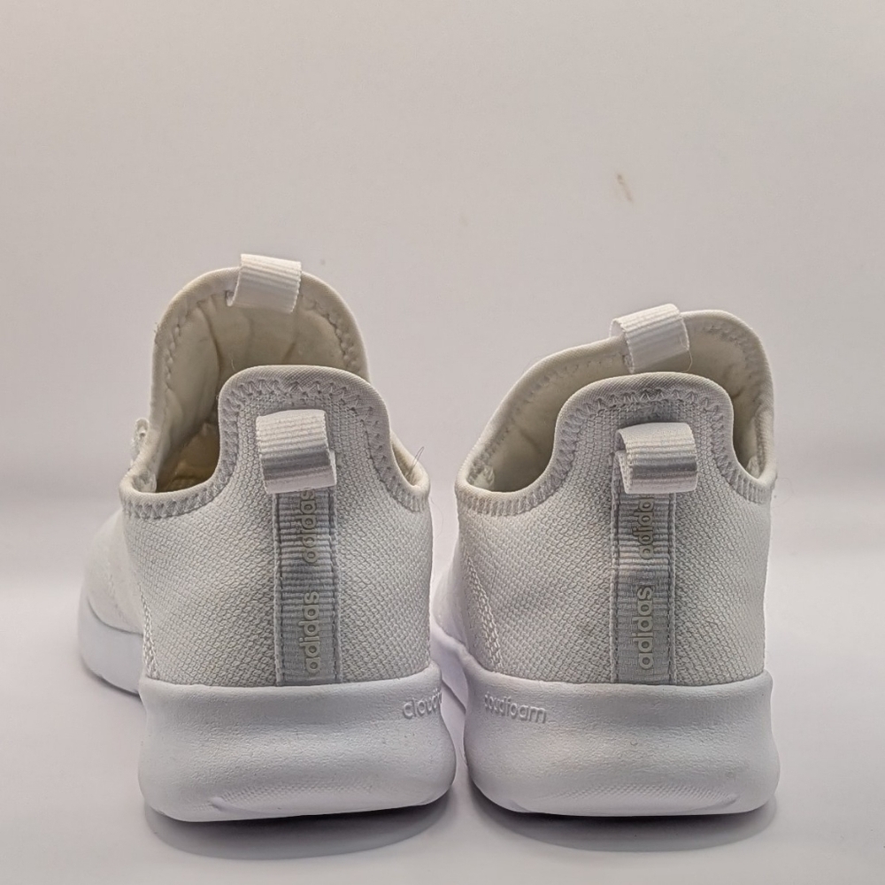 Adidas Shoes Women 10 White Cloudfoam Athleisure Casual Minimalist - Picture 6 of 8